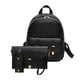 thumbnail image 2 of Bsvklp 3 Piezas De Mochila De Cuero Pu Para Mujer, Bolso De Hombro, Tarjetero (Negro) Bsvklp Para estrenar, 2 of 6