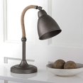 thumbnail image 3 of Safavieh Lighting Collection Nari Dark Grey 20-inch Bedroom Living Room Home Office Desk Dorm Study Nightstand Task Table Lamp (LED Bulb Included), 3 of 4