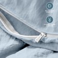 thumbnail image 5 of Bare Home Washed Duvet Cover Set - Ultra-Soft - Premium 1800 Collection - 3 Piece - King, Dusty Blue, 5 of 8