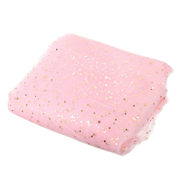 10 Yards Tulle Fabric, 63inch Glitters Tulle Fabric Rolls Sequin Ribbon Netting Fabric for Tutu Skirt Dress, Pink