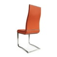 thumbnail image 3 of Orange Dining Chair with Brushed Stainless Steel Set of 2, 3 of 4