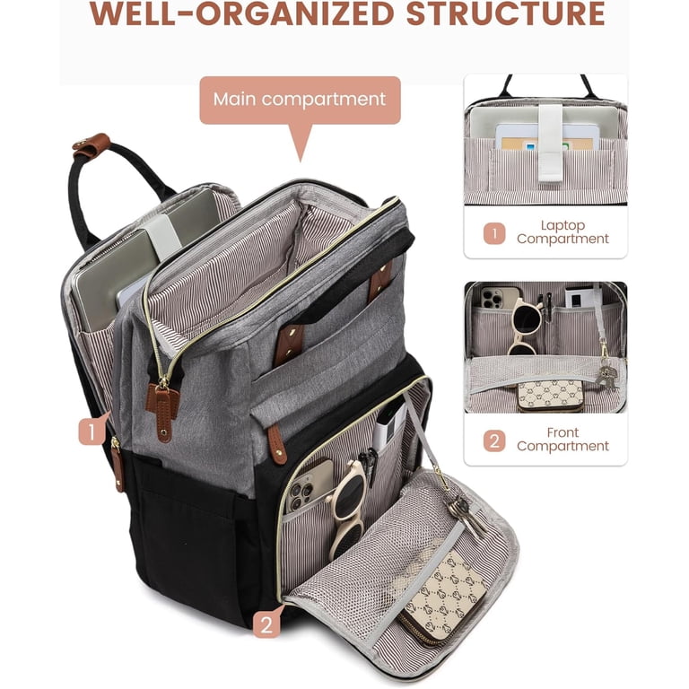 LOVEVOOK Laptop Backpack for Women, 15.6 inch Waterproof  display picture 1