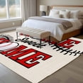 thumbnail image 4 of Large Area Rugs for Living Room Bedroom, White Red Baseball 8'x10' Rug Washable Carpet Runner Indoor Outdoor, Modern Art Funny Words Non Slip Floor Mats Rug for Kitchen, Patio, 4 of 8