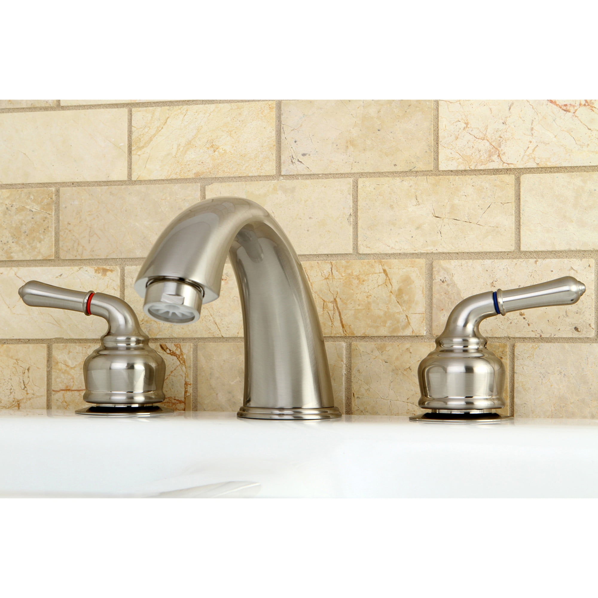 Kingston Brass KC368 Magellan Two-Handle Deck Mount Roman Tub Faucet, Brushed Nickel