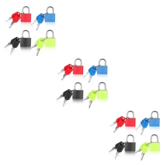stanreset 4piece Weather Resistant Suitcase Padlocks For All Travel Needs Secure Small Padlocks For Suitcases 3Set