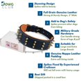 thumbnail image 3 of DowgClub | Genuine Leather Heavy Duty Spiked Dog Collar | Full Grain, Cushion Sheep napa padding Inside, Comfortable, Strong | Best for Medium, Large, X-Large Breeds | Cherry, Black, Pink, Tan |, 3 of 8