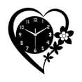 thumbnail image 2 of Reloj de pared con forma de corazón, reloj decorativo con números huecos, moderno, creativo y silencioso. Negro, 2 of 9