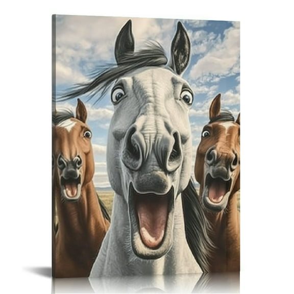 FCXZI Horses Canvas Prints Wall Art Home Decor for Living Room Office 12x16in