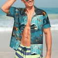 thumbnail image 7 of Pofeuu Realistic Ocean Shark Print Hawaiian Shirt for Men Sleeves Casual Button Down Summer Beach Dress Shirts T-Shirts,XX-Large, 7 of 7