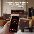 thumbnail image 4 of Patiosunny 60" WiFi Electric Fireplace, Freestanding/Inserts/Wall Mounted Fireplace Heater, 12 Flame Colours, with WiFi Remote Control&Smart App, 12H Timer, for Living Rooms and Bedrooms, 4 of 9