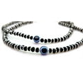 thumbnail image 3 of Evil Eye Black Beads Silver Anklet, 3 of 6