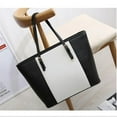thumbnail image 3 of LHSHID Big Bag Fashion Women Pu Leather Handbag Brief Shoulder Bag Black White Large Capacity Luxury Tote Shopper Bag Designer, 3 of 6