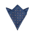 thumbnail image 1 of INSPIRE CHIC Men's Pocket Squares Flower Patterned Handkerchiefs with Solid Trim for Wedding Party Navy Blue One Size, 1 of 4