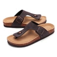 thumbnail image 1 of Crestar-Zapatillas de ante de corcho para mujer y hombre, zuecos de moda, zapatillas clásicas antideslizantes para exteriores con soporte de arco, 1 of 5