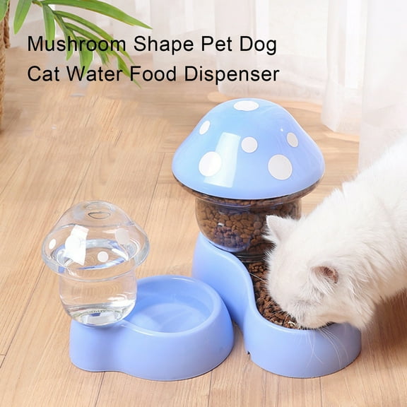 Visland Cat Water Feeder Auto Replenishment Large Capacity Mushroom Shape Pet Dog Cat Water Food Container Pet Supplies