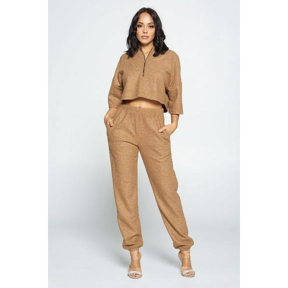 Brown Top And Pant Set