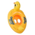 thumbnail image 5 of Barco de natación inflable estilo pato naranja amarillo con patrón de letras para niños, 1 unidad, piscina para bebé el verano, 5 of 5