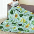 thumbnail image 6 of Salouo Avocado Flowers And Leaves Print Bed Blankets,Flannel Blanket Comfortable Air Conditioning Blanket Lightweight Blanket for Sofa Bed Travel & Couch -40"x30", 6 of 8