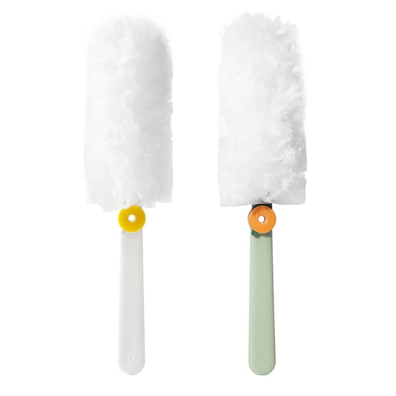 ETEREAUTY 2Pcs Electrostatic Hand Dusters White Microfiber for Home Furniture Cleaning Supplies