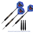 thumbnail image 3 of 26g Professional Steel Tip Darts Set, 3Pcs Heavy Duty Brass Barrel Darts with Nylon Shaft Protector & Dart Case, 3 of 4