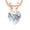 Rose Gold, variant on 0.75 3/4 Carat Platinum IGI Certified LAB-GROWN Heart Cut Diamond Pendant Necklace 4 Prong Ultra Premium Collection (D-E Color, VS1-VS2 Clarity) + 18" 14K Gold Chain