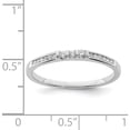 thumbnail image 4 of Sterling Silver Rhodium Plated Diamond Ring (Size 6) Made In India qr4794-6, 4 of 6