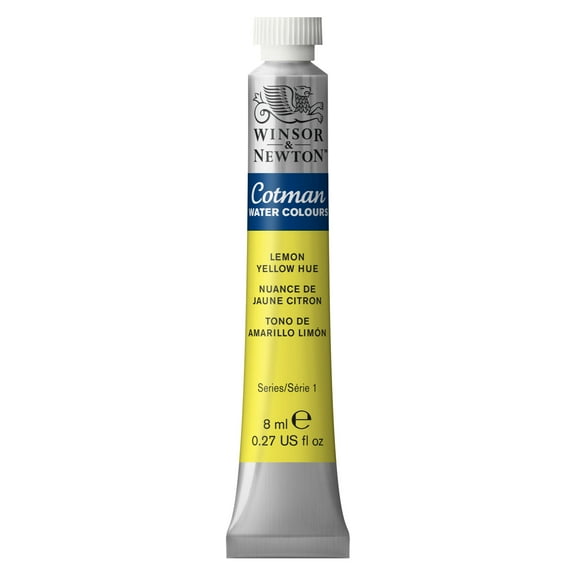 Winsor & Newton Cotman Watercolor, 8ml Tube, Lemon Yellow Hue