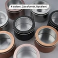thumbnail image 4 of Iron Frosted Storage Jar with PVC Clear Window Cylinder Sealed Cans for Cupcake Tea Candles Column Mixed Color 90x60mm Inner Diameter: 82mm Clear Window: 68mm 4 colors 2pcs/color 8pcs/set, 4 of 7