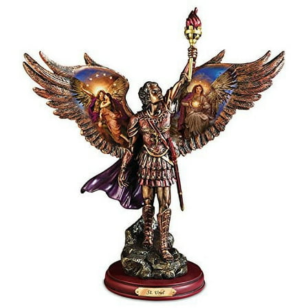 The Bradford Exchange Howard David Johnson Art On Uriel Protector of Truth Cold Cast Bronze Sculpture