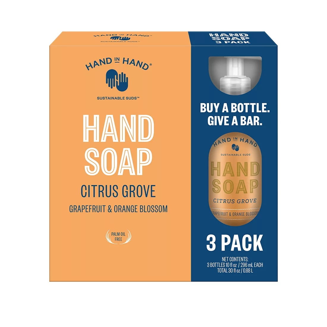 Hand in Hand Liquid Hand Soap Citrus Grove, 3 ct