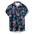 thumbnail image 4 of LYXSSBYX Mens Shirts Short Sleeve Clearance under 5.00 Men Shirt Print Short Sleeve Shirt Males Funny Tropical Casual Hawaiian Beach Shirt, 4 of 5