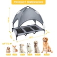 thumbnail image 4 of Cama elevada para perros Eofritt impermeable con toldo para perros grandes, 4 of 6