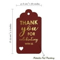thumbnail image 5 of Inkdotpot Real Gold Foil ThankYou For Celebrating With Us Bridal Shower-Baby Shower-Retirement-Wedding-Birthday Tags Favor Hang Paper Tags 100 Pack, 5 of 6