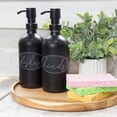 thumbnail image 2 of Darware 16oz Glass Pump Bottles (Set of 2, All Black); Soap Dispenser Pump Bottles with Brushed Metal Pump Tops, 2 of 7