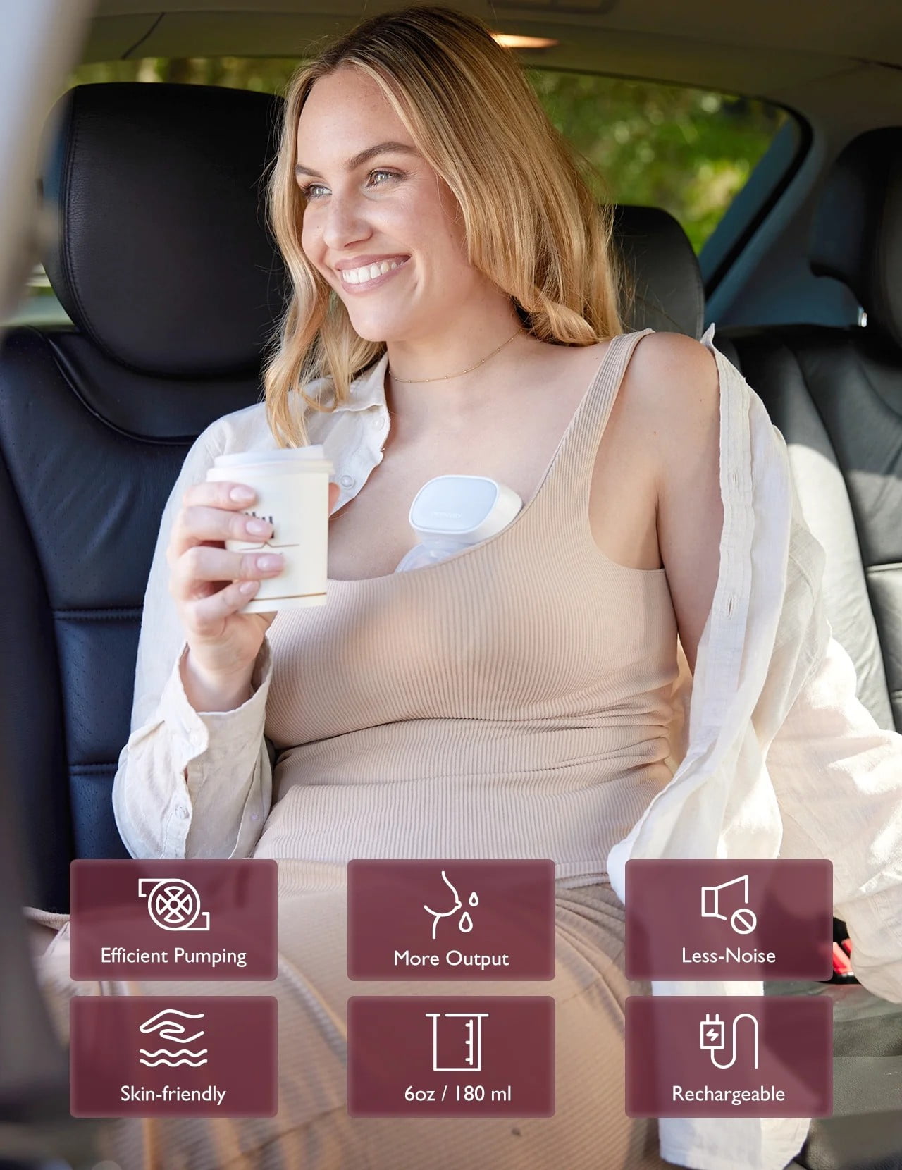 Momcozy S9 Pro-V Hands Free Electronic Wearable Breast Pump, 2Pack, Gray.