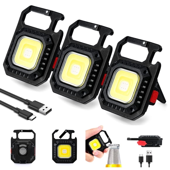 Linterna Anpress Led Mini, 500 lúmenes, recargable, 3 unidades