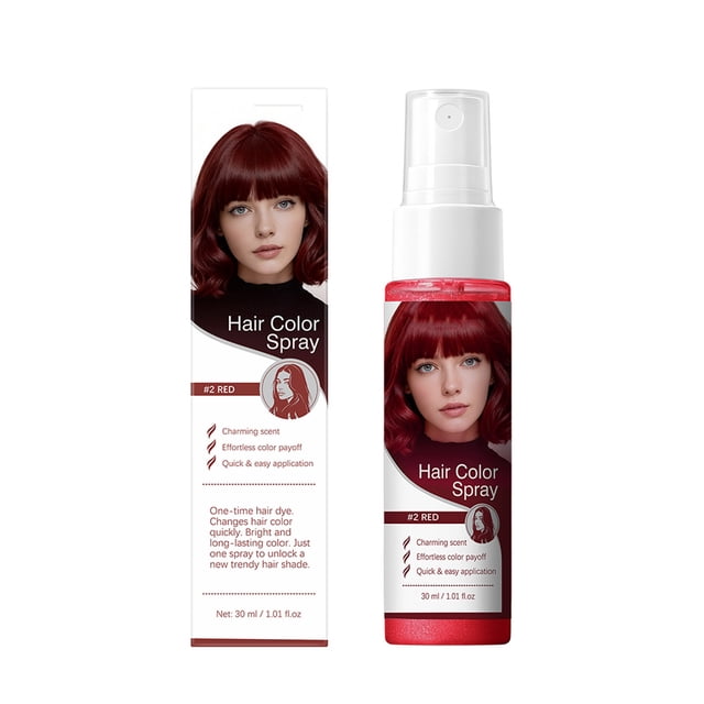 EGNMCR Temporary Hair Color Spray One Time Coloring Mist Glitter Shiny Finish Washable Hair Color For Parties Costumes Drying 30ml dye dye