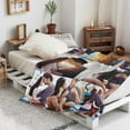 thumbnail image 5 of Custom Bed Throw Blankets with Photos Text,Personalised Fleece Blanket Customized Picture Memory Gift for Wife Husband Couples (1 Photo Blanket, 80 × 120cm), 5 of 6
