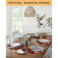 thumbnail image 5 of 15 Inch Round Placemats Set of 4, Gingerbread Christmas Non Slip Heat Insulation PP Table Mats, Xmas Balls Branches Red Buffalo Plaid Washable Place Mats for Kitchen Dining Party Table Decor, 5 of 7
