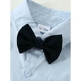 thumbnail image 3 of WESIDOM Infant Toddler Boy Clothes Outfits Formal Shirt Bowtie Gentleman Vest Pants 4pcs 1-5T, 3 of 11