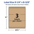 thumbnail image 6 of Avery Kraft Brown Rectangle Labels, 3-1/4" x 8-3/8", 150 Labels, 6 of 9