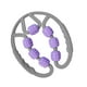 thumbnail image 2 of Masajeador de piernas con rodillo de 7 ruedas, portátil, para relajar músculos tensos, cuidado en casa, rodillo para muslos Violeta gris, 2 of 9