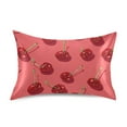 thumbnail image 3 of Satin Pillow Case King Silk Pillow Cover for Hair and Skin Envelope Closure Beautiful Cherry 20"x40", 3 of 9