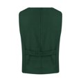 thumbnail image 5 of Ovticza Womens Cotton Linen Vest Casual Loose V Neck Sleeveless Vests Jacket Dark Green XL, 5 of 6