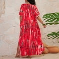 thumbnail image 5 of Kaftan Dress for Women Plus Size Bathing Suit Cover up Batwing Dress Loose fit mumu Dresses for Women Red One Size, 5 of 5