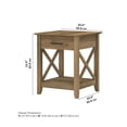 thumbnail image 3 of Bush Furniture Key West Petite Table d'Appoint avec Rangement / Étagère d'Accent Style Ferme Moderne pour Salon en Pin Récupéré, 3 of 5