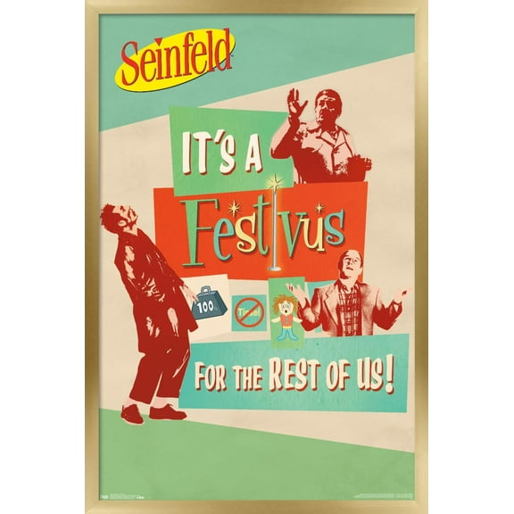Seinfeld - Festivus Wall Poster, 14.725" x 22.375", Framed