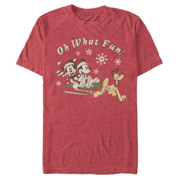 Men's Mickey & Friends Oh What Fun Sled Graphic T-Shirt