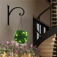 thumbnail image 3 of Lámpara de bola de hierba solar Adorno de iluminación de fiesta Lámparas de patio trasero Adornos Diseño de escena Luz de topiario Adorno Iluminación y accesorios Verde Luz blanca cálida Bewildely HA025660-01, 3 of 6