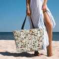 thumbnail image 3 of Wukai Mushroom Garnish Print Zipper Bag,large Beach Tote Bag,Waterproof Sandproof Bag,Grocery and Picnic Tote Travel Bag, 3 of 5